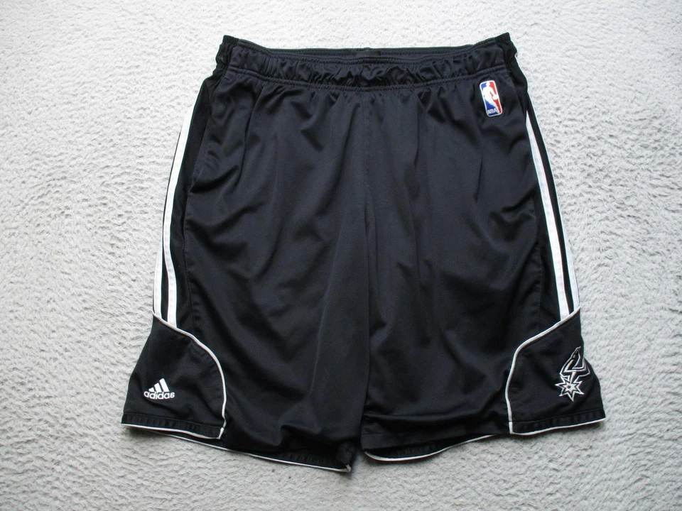 San Antonio Spurs Shorts Mens Black NBA Basketball Adidas Performance Practice - Image 1 of 4