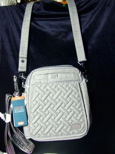 NEW Lug Hopper Convertible 9" Crossbody Shoulder Bag, Purse Criss Cross Gray - Picture 1 of 5
