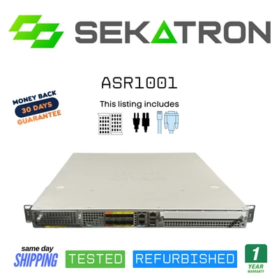 🌐 Cisco ASR1001 Services Router 4x Gigabit Ports Dual AC PSU IOS XE ⚡Fast Ship - Image 1 of 2