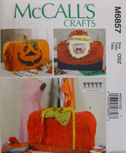 McCall's 6857 * Kürbis & Weihnachtsmann NÄHMASCHINENBEZÜGE SCHNITTMUSTER U/C - Bild 1 von 2