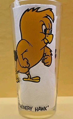 Vintage 1973 Henry Hawk Pepsi Collector Glass Looney Tunes Warner Bros - Image 1 of 4
