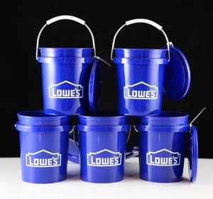 Mini secchiello Lowe's blu con coperchio nuovo 2025 - set di 5 - Foto 1 di 2