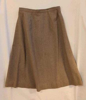 Falda Pendleton Hecha Virgen 100% Lana Marrón Línea A Mujer Talla 10 Foto 1 de 4