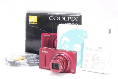 【No US Duty MINT Boxed】Nikon Coolpix S9500 18.1MP Digital Camera Red-#5308 - Image 1 of 4