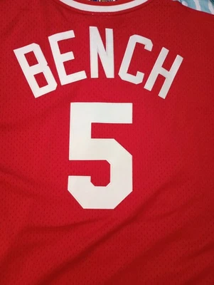 Johnny Bench Reds Mitchell & Ness BP Jersey 3XL NWT - Image 1 of 4