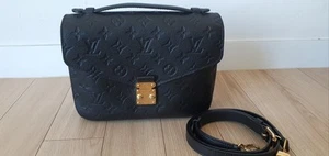100% Authentic Louis Vuitton Metis Pochette Noir Empreinte Black + Dust cover - Picture 1 of 20