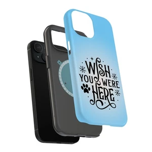 Custodia resistente per Apple iPhone (17,16,15,14,13,12,11,X,8), stampa Wish Were Here - Foto 1 di 10