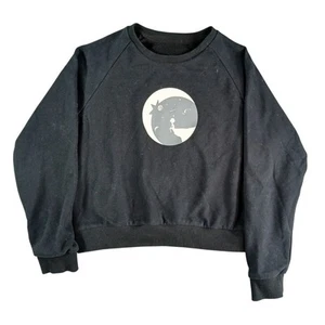 Zyia Active Kids Sweatshirt 10-11 Black Crewneck Unisex Sweater Space Stretch - Picture 1 of 6