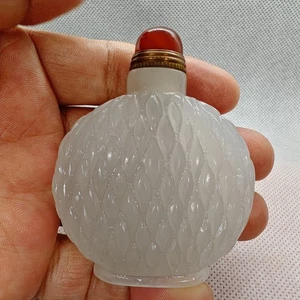 100% China,exquisite jade,pure manual carving,Jadeite Hetian jade ,Snuff Bottle - Picture 1 of 8