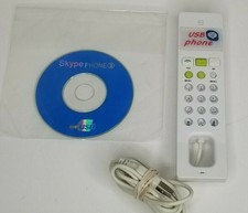 USB Internet VoIP Skype Phone PC Handset Telephone White Backlit Keypad and Disc