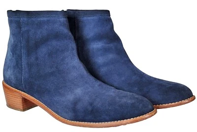 LOEFFLER RANDALL FELIX Botines de Gamuza Azul Expuesto Cremallera Trasera Para Mujer EE. UU. 11 B Foto 1 de 4