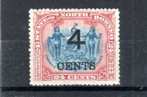 North Borneo 1899 4c on 24c surcharge between SG 117 and 117d MH - Picture 1 of 1