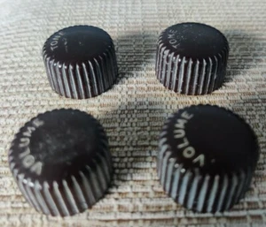 Harmony / Silvertone brown cupcake volume & tone knobs - original 1950s - Picture 1 of 4