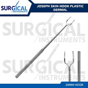 Joseph Skin Hook 10mm Double Sharp Prongs Retractor Plastic Dermal Instruments - Picture 1 of 5