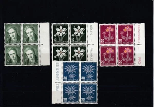 Schweiz 1946 MiNr. 475 - 478 Satz postfrisch 4er Blocks, " Pro Juventute " - Bild 1 von 1