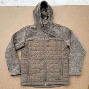 Marmot Half Sherpa Quilted Insulated Full Zip Jacket Gray Coat Mens Medium - Picture 1 of 19