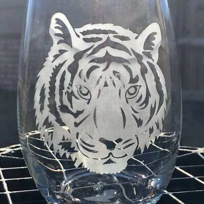 Vaso de vino Tiger, vaso de whisky grabado Tiger, vaso de cerveza grabado Tiger, Tiger por Foto 1 de 3