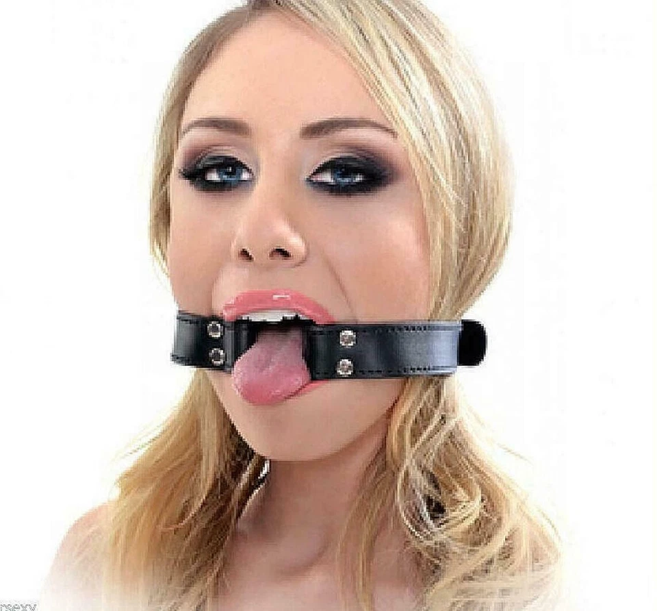 Bondage Junta tórica Mordaza bucal ajustable Cuero PU Fetiche Cuerda Correa BDSM Sujeción Foto 1 de 1