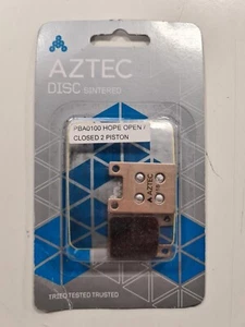 AZTEC Hope Open Closed 2 Piston Sintered Disc Brake Pads, PBA0100. - Picture 1 of 3