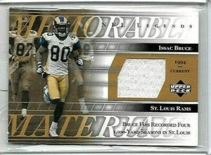 ISAAC BRUCE 2001 UPPER DECK NFL LEGENDS MEMORABLE MATERIALS GAME USED JERSEY HOF - Picture 1 of 1