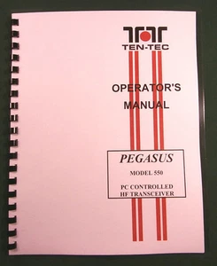 Manual de instrucciones TenTec 550 Pegasus - cubiertas de stock para tarjetas premium y papel de 28 libras! - Imagen 1 de 1