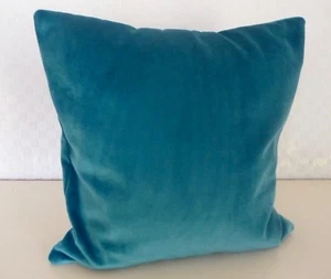 OCEAN BLUE HEAVY WEIGHT VELVET OBLONG CUSHION COVER - Picture 1 of 5