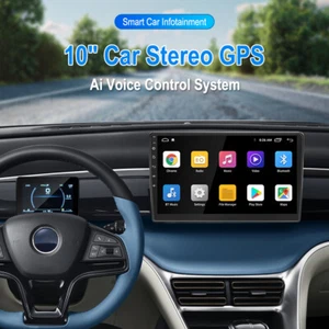 10.1 "Dual 2 Din Car Radio Android 13 GPS WIFI BT Carplay Touch Screen Navigator - Bild 1 von 15