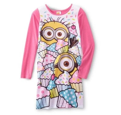 DESPICABLE Me Camisón Niña 4 Nuevo Con Etiquetas Manga Larga Camisa para Dormir Pijama NUEVO Pijama Foto 1 de 4