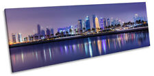 Doha Skyline City Qatar Framed PANORAMA CANVAS PRINT Wall Art