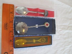 Lot of 3, Roma Italy, Knoxville Tenn. & Houston, TX. Souvenir Spoons Collectible - Picture 1 of 11