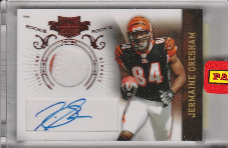 2010 PLATES & PATCHES #218 JERMAINE GRESHAM AUTOGRAPH RC JERSEY BENGALS 686/699 - Image 1 of 1