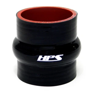 HPS 4-ply Reinforced 1 5/8" (41mm) Silicone Hump Coupler Hose x 3" Length Black - Picture 1 of 2