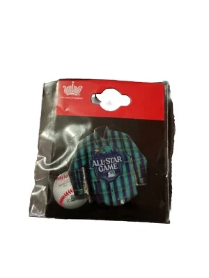 MLB ALL STAR PIN 2023 Flannel Shirt Seattle Mariners With All Star Game Logo - Image 1 of 2
