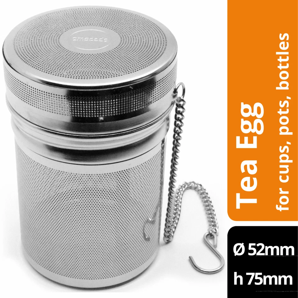 Amapodo acero inoxidable colador de té huevo de té bola de té filtro de té bola de especias para té