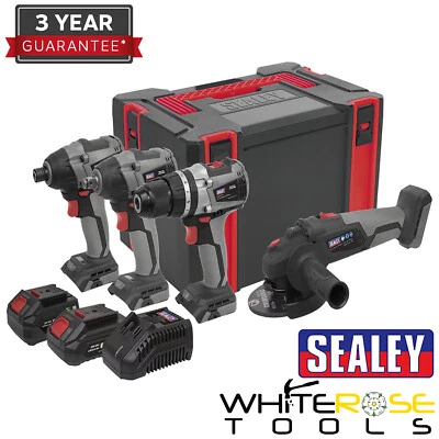 Sealey Brushless Tool Combo 4 x 20V - 2 Batteries Toolbox - Image 1 of 3