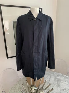 $2995 Men's BRIONI Essential Midnight Blue Performa Car Coat ITALY 4XL EU/62 - Picture 1 of 18