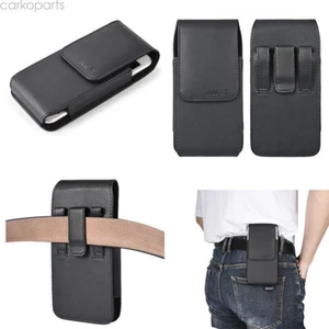 For iPhone 15 14 13 12 11 Pro 7+ 8+ Max XS PU Leather Belt Clip Case Holster - Picture 1 of 13