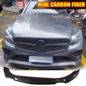 REAL CARBON Front Bumper Lip Spoiler For Benz X253 GLC250 GLC300 GLC43  15-18 - Bild 1 von 15