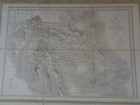 RARE Carte de la Grèce gravée par Erhard publiée dépôt de la guerre 1852 GREECE