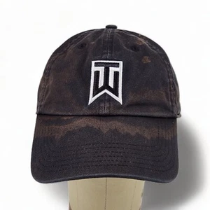 Nike Buick TW Tiger Woods Golf Hat Strapback Black Baseball Cap Faded Adjustable - Picture 1 of 10