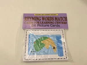 RHYMING WORDS MATCH - Cards for Learning Center 60 Cards- Teaching supplies - Imagen 1 de 6