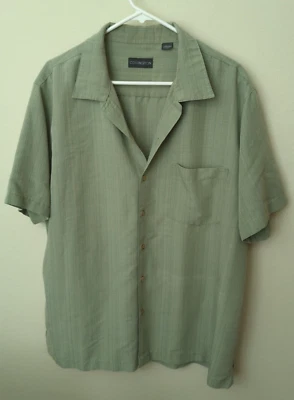 Covington Men's Short Sleeve Shirt Large Light Green With Pocket Casual Look Foto 1 de 4