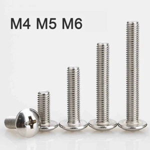 Pan Truss Head Phillips Drive Machine Screws Bolts 201 Stainless Steel M4 M5 M6 - Picture 1 of 6