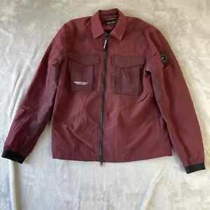 Marshall Artist Men's Jacket Double Pocket Casual Red Claret Size M - Picture 1 of 16