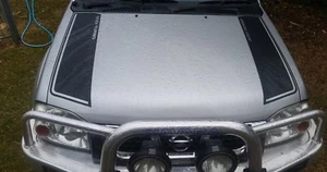 Bonnet stripes, suits Nissan Navara D22 3.0 DI in Matt Black etc - Picture 1 of 8