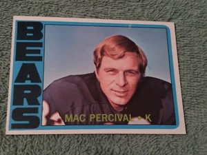 1972 Topps Football # 41 Chicago Bears Kicker Mac Percival EX-Nr Mt - Picture 1 of 2