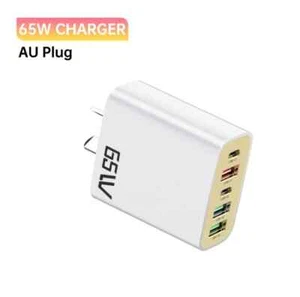 65W 5 Port USB-C PD Type-C Fast Charging Wall Plug USB C Charger Power Adapter - Picture 1 of 8