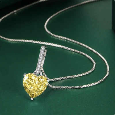 Сердце ожерелье камень подарок серебро - Изображение 1 из 4