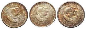 1954 P D S WASHINGTON CARVER SILVER 50c COMMEMORATIVE 3 COIN ORIGINAL MS SET - Picture 1 of 2