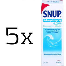 5x SNUP Schnupfenspray 0,05% Nasenspray für Kinder 10 ml, PZN 04482651